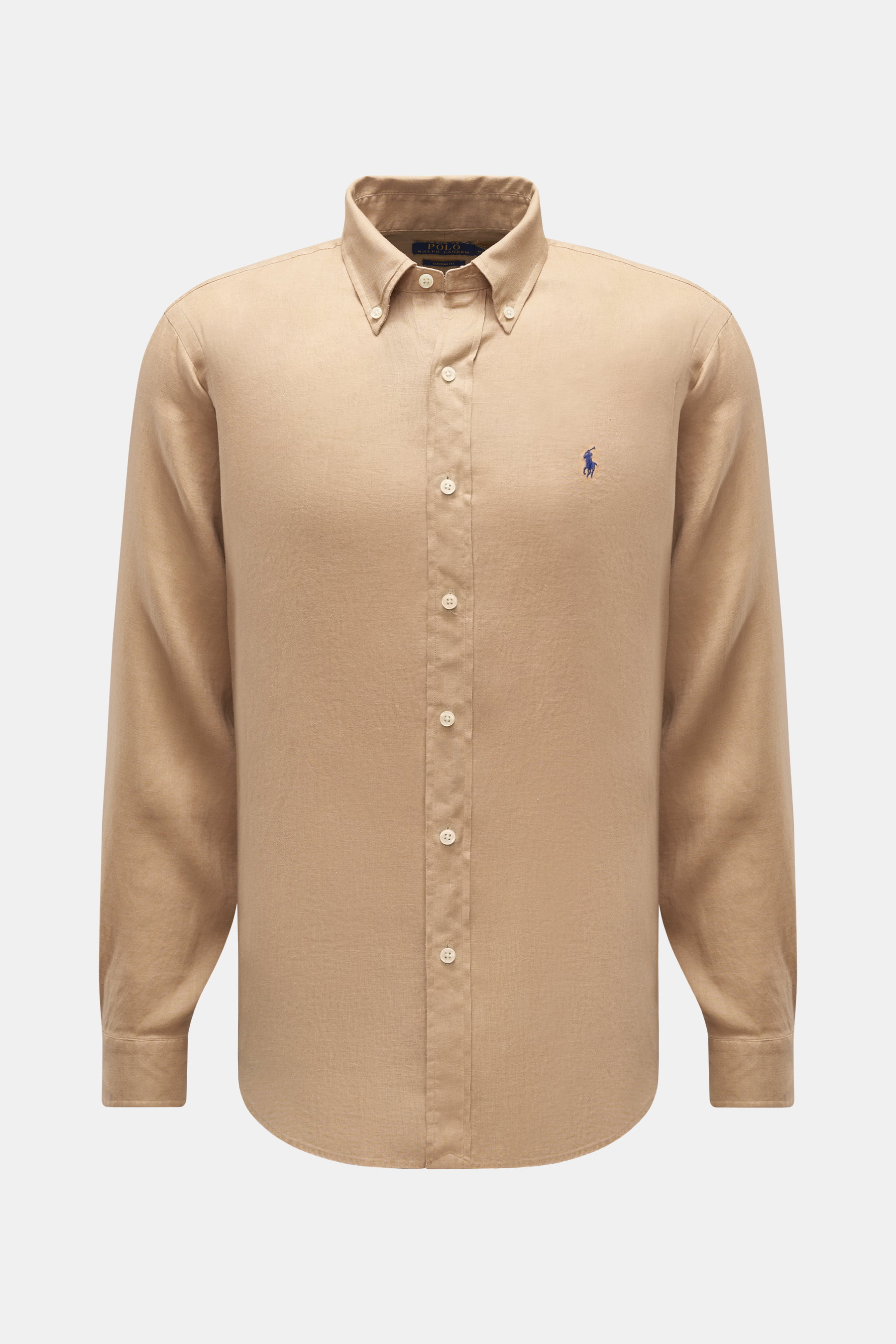 Polo Ralph Lauren Leinenhemd Button-Down-Kragen camel