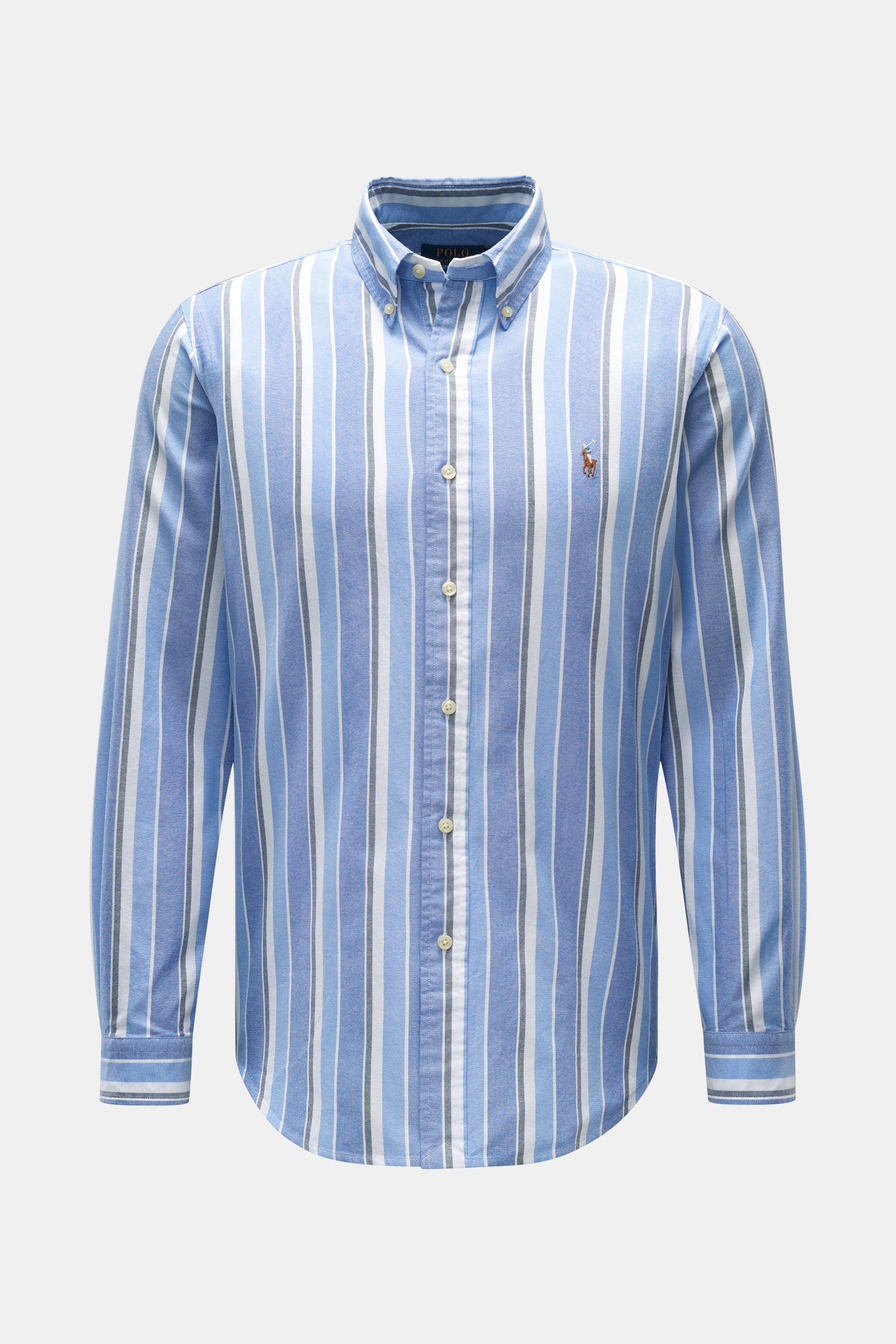 Polo Ralph Lauren Oxford-Hemd Button-Down-Kragen blau/weiß/schwarz gestreift