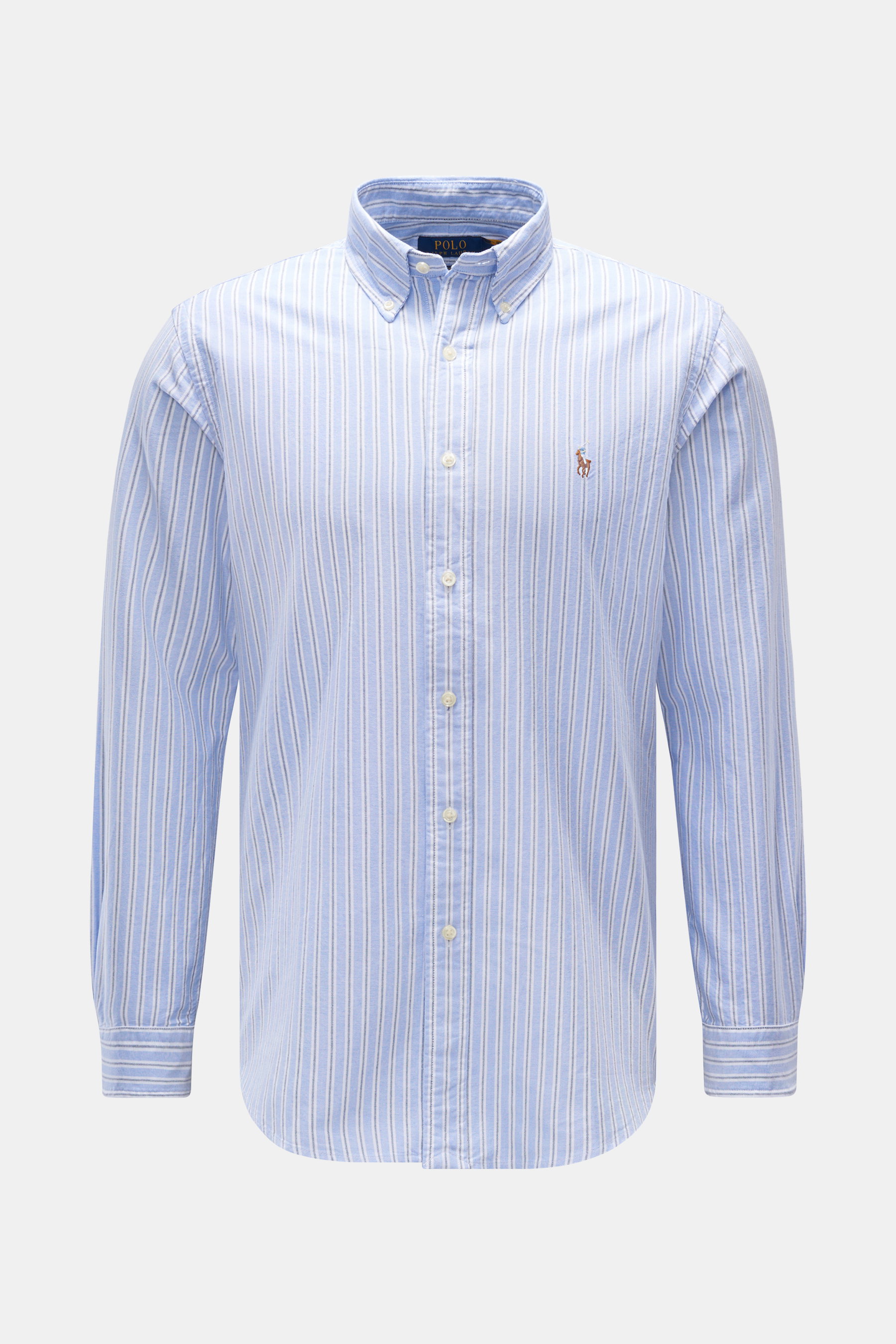 Polo Ralph Lauren Oxfordhemd Button-Down-Kragen pastellblau/weiß/schwarz gestreift