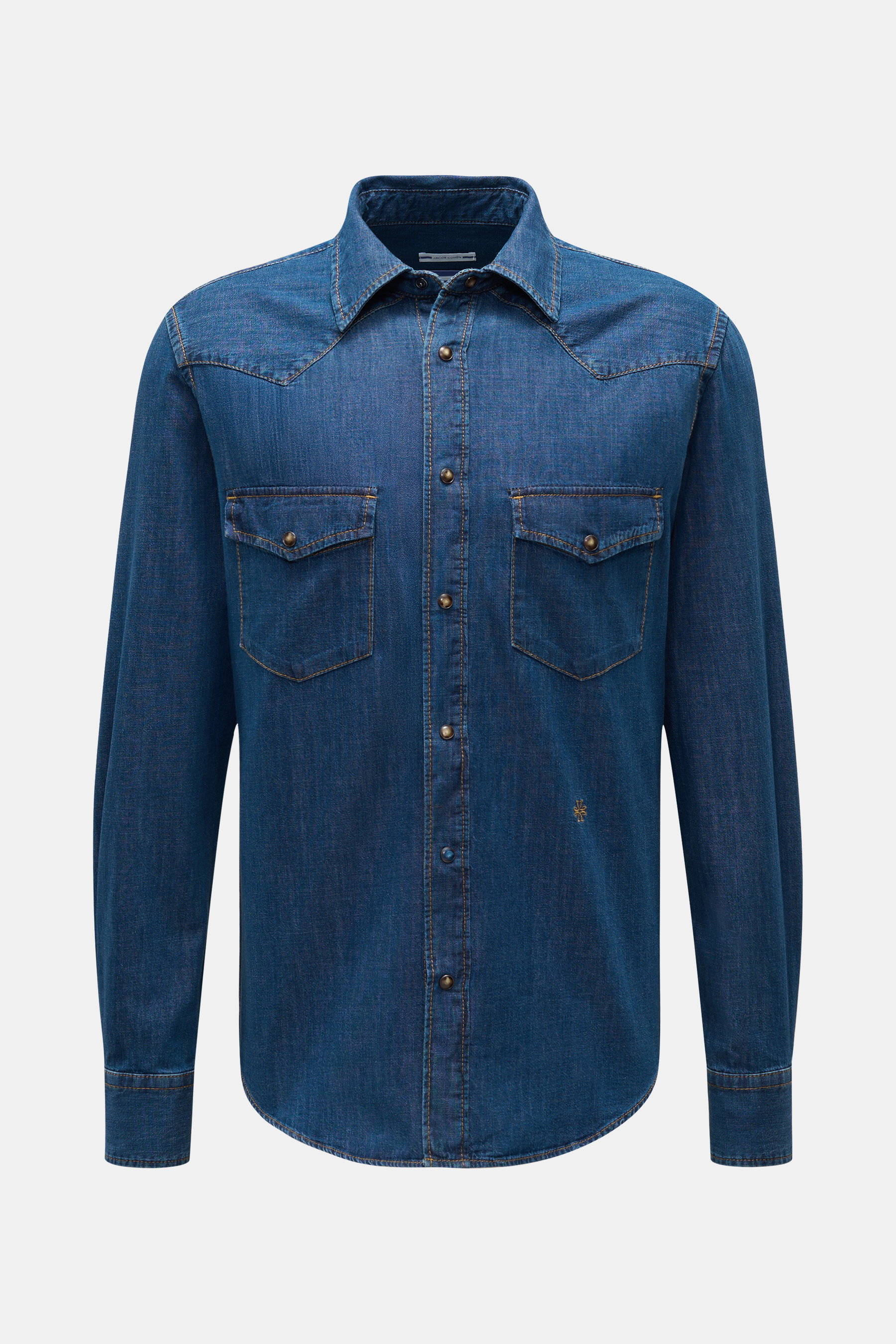 Jacob Cohen Jeanshemd schmaler Kragen navy