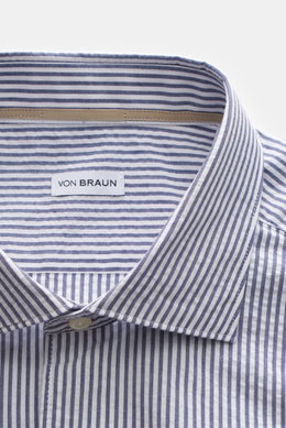 von Braun Casual Hemd Haifisch-Kragen dunkelblau/weiß gestreift
