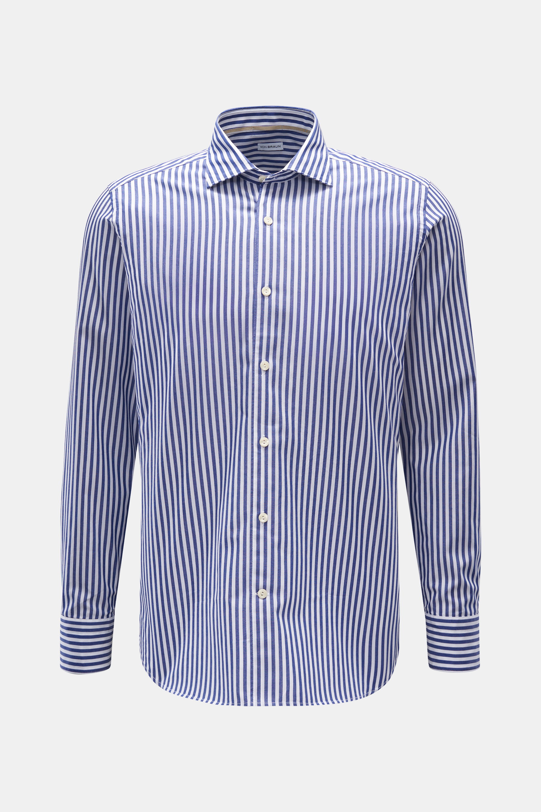 von Braun Casual Hemd Haifisch-Kragen dunkelblau/weiß gestreift