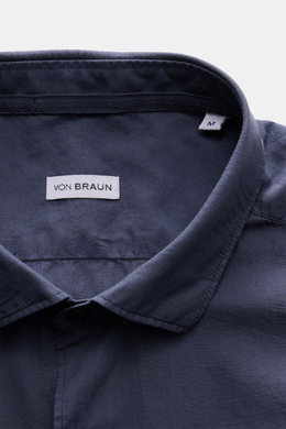 von Braun Casual Hemd Haifisch-Kragen navy