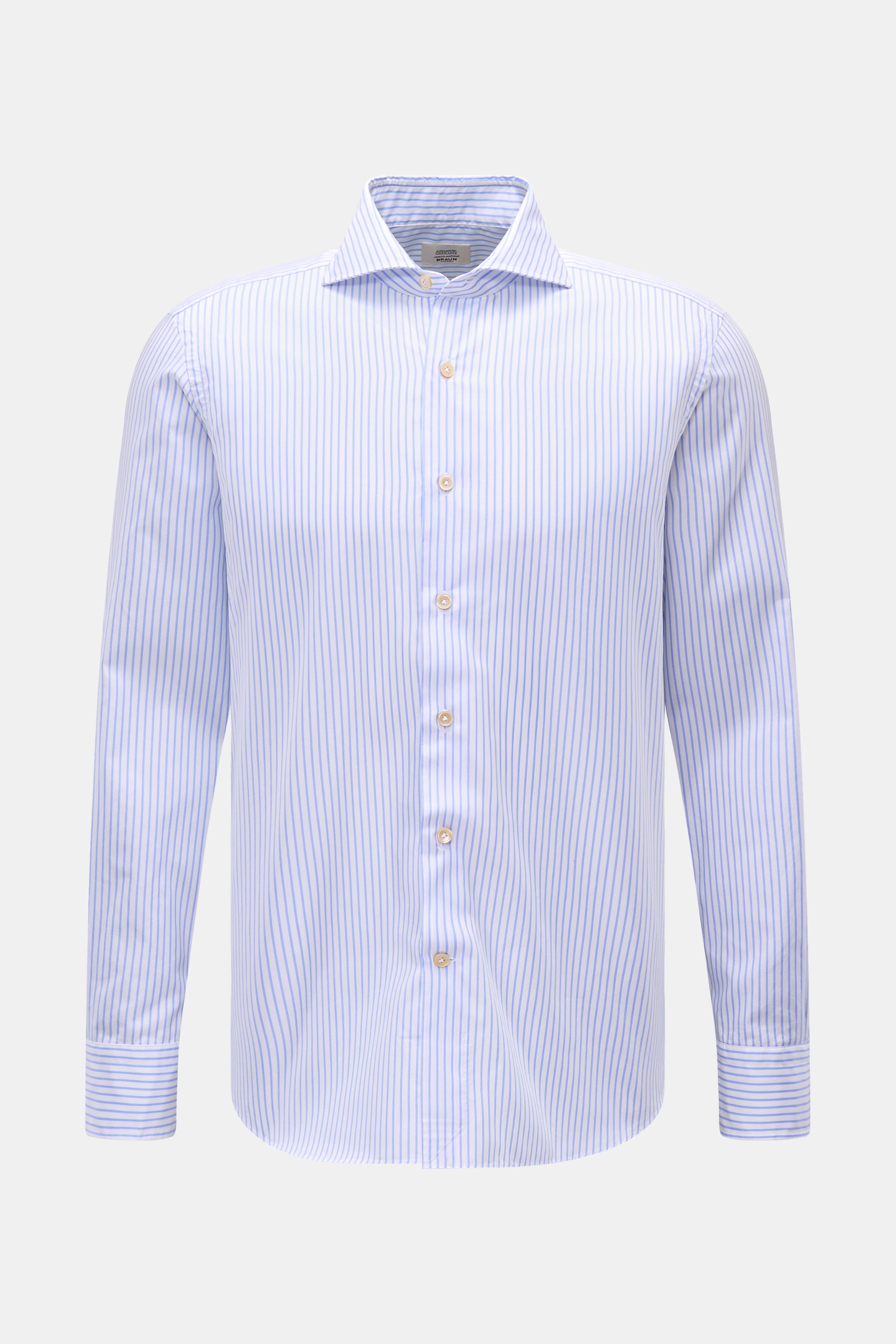 Gherardi Casual shirt shark collar blue/white striped