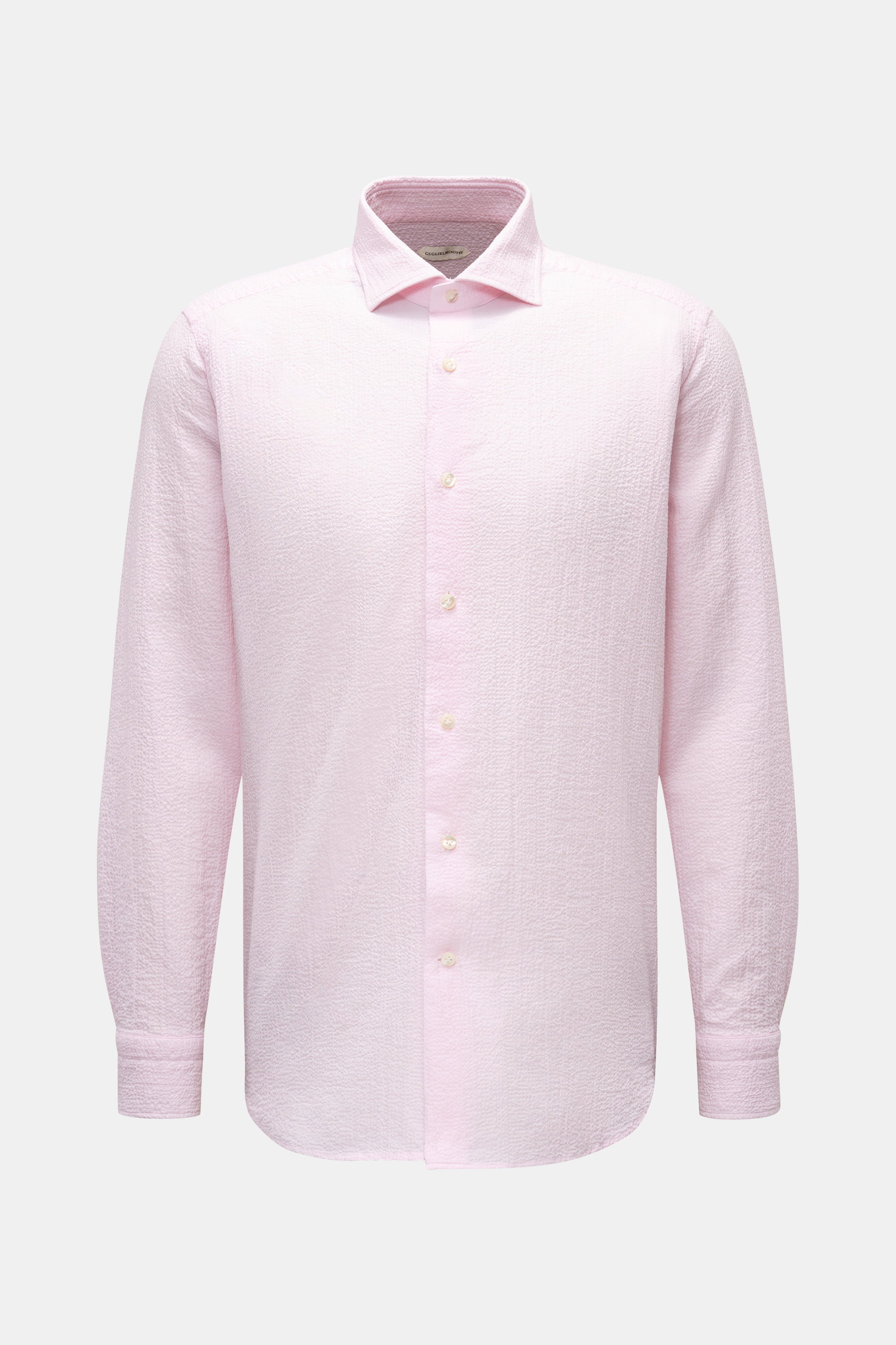 Guglielminotti Casual Hemd Haifisch-Kragen rosé