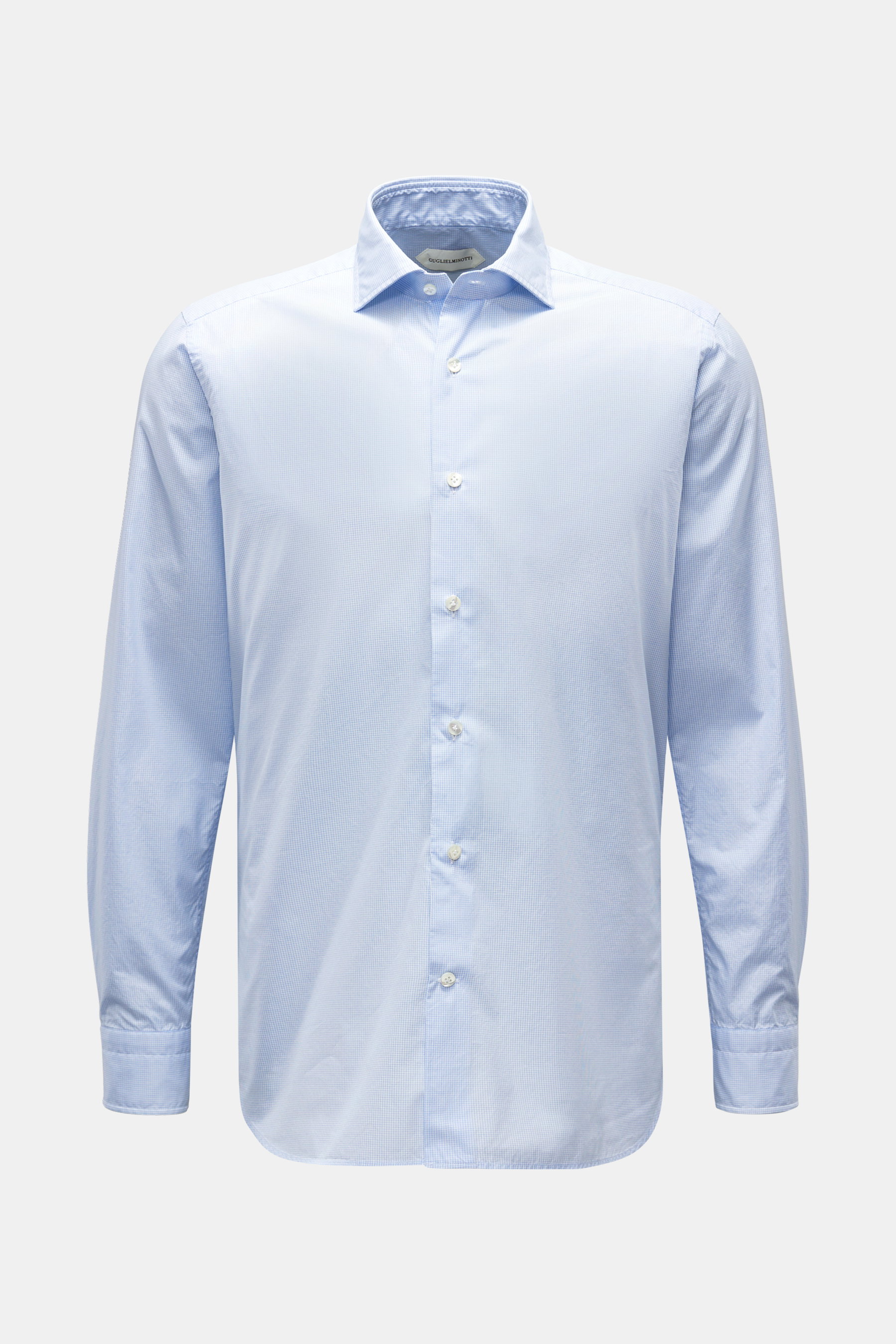 Guglielminotti Casual Hemd Haifisch-Kragen blau/weiß kariert