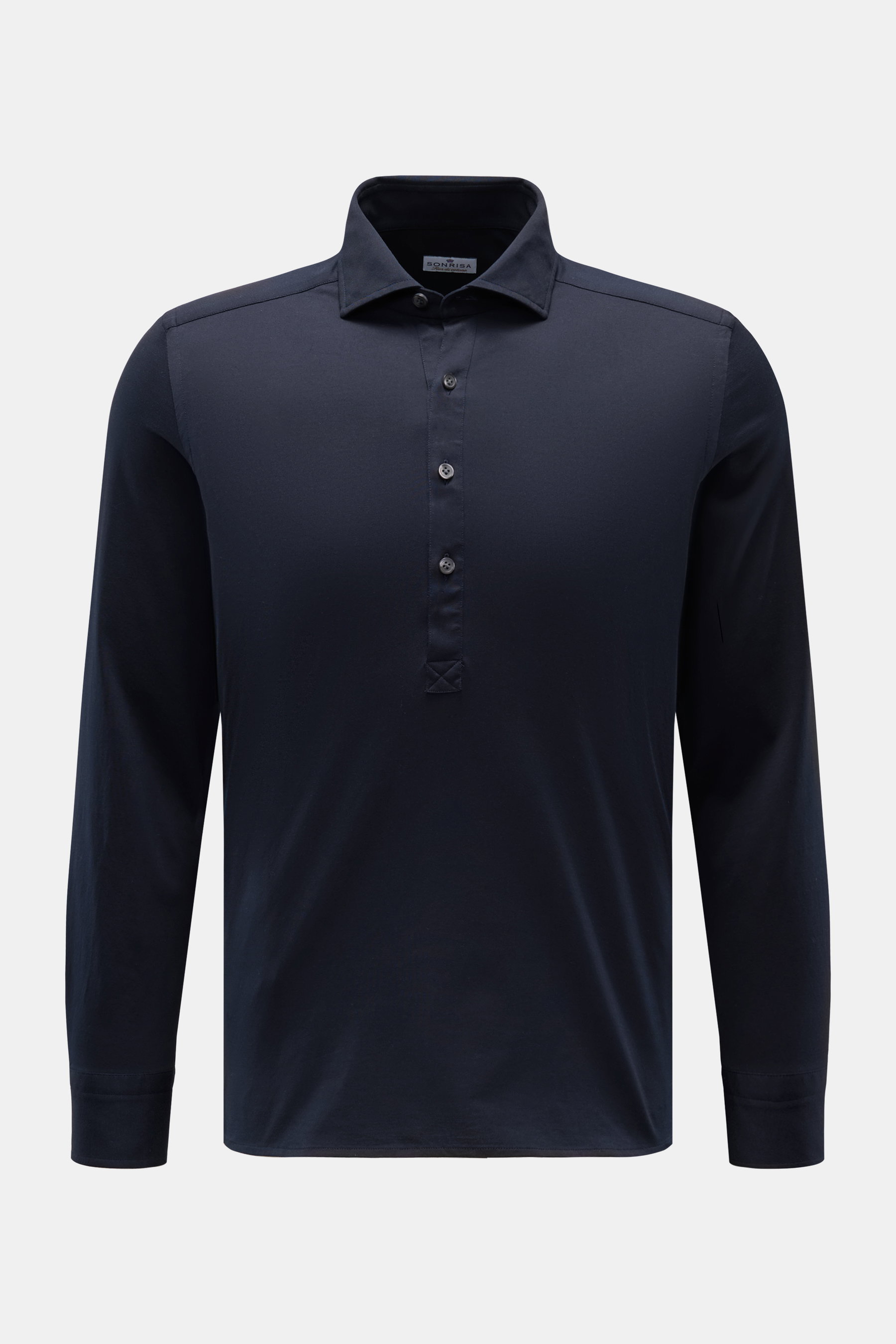 Sonrisa Jersey Popover-Hemd Haifisch-Kragen navy
