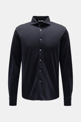 Stefan Brandt Jersey shirt 'Otis' shark collar navy
