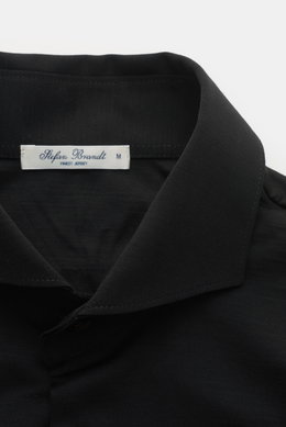 Stefan Brandt Jersey shirt 'Otis' shark collar black