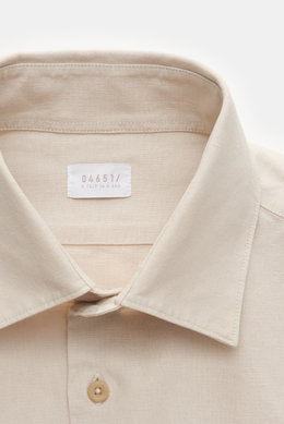 04651/ A trip in a bag Casual Hemd Haifisch-Kragen beige