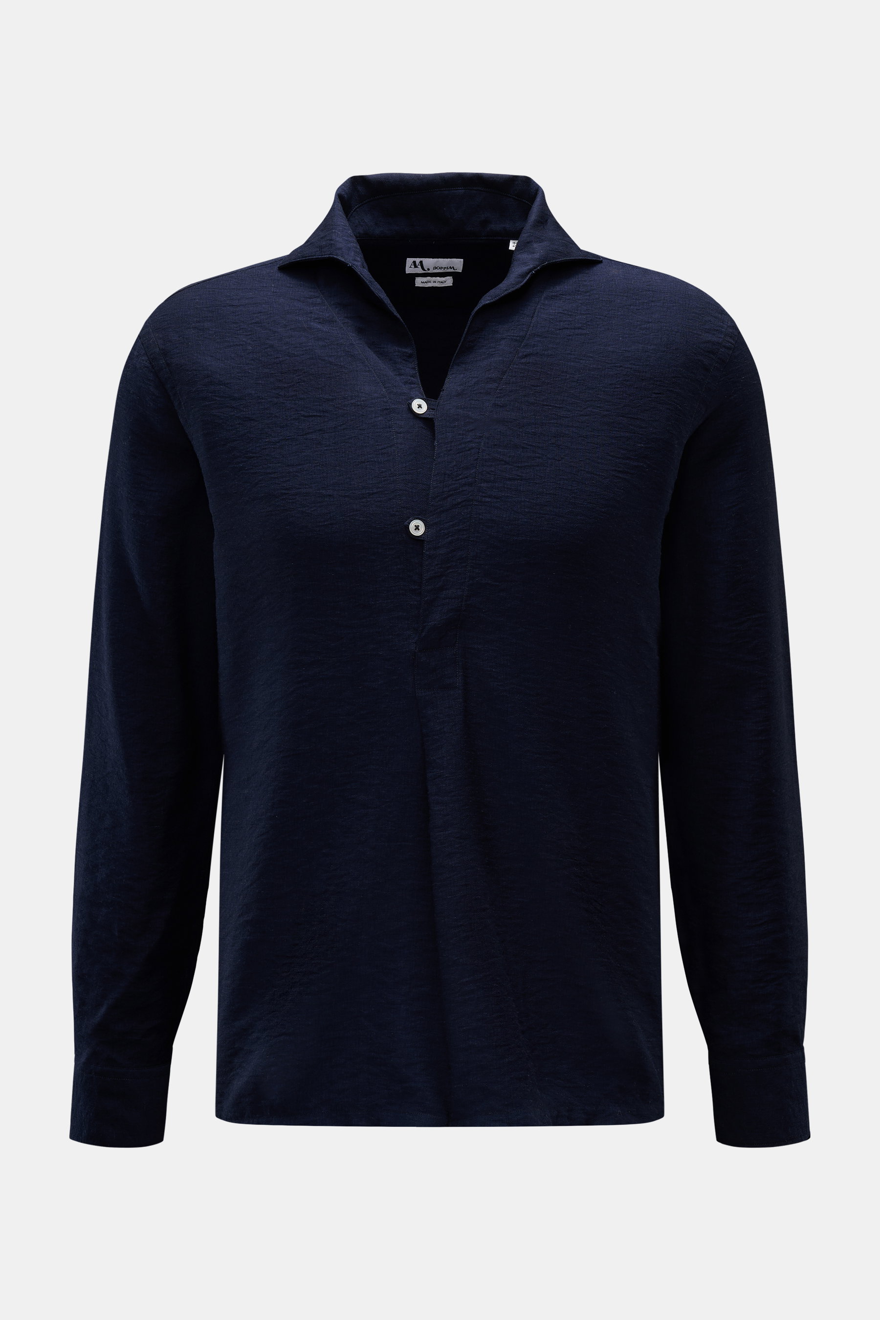 Doppiaa Popover-Hemd 'Aapiero' Haifisch-Kragen navy