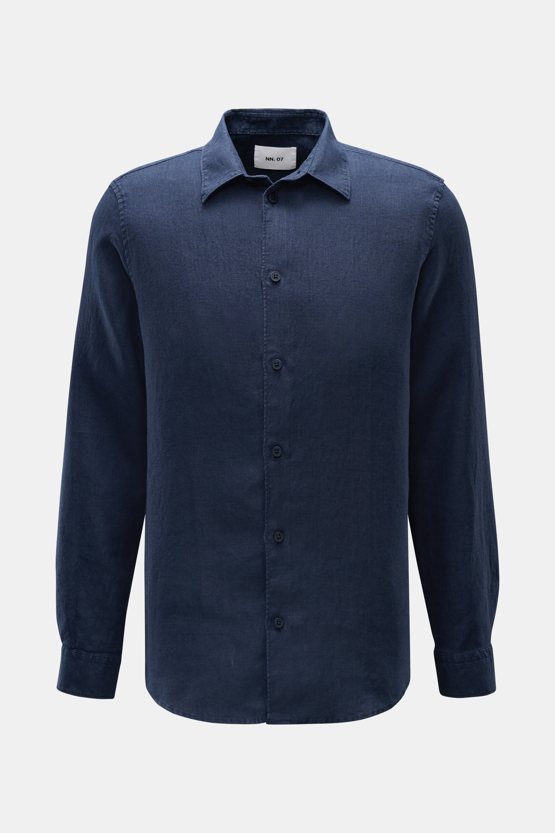 NN.07 Leinenhemd 'Enzo' Kent-Kragen navy