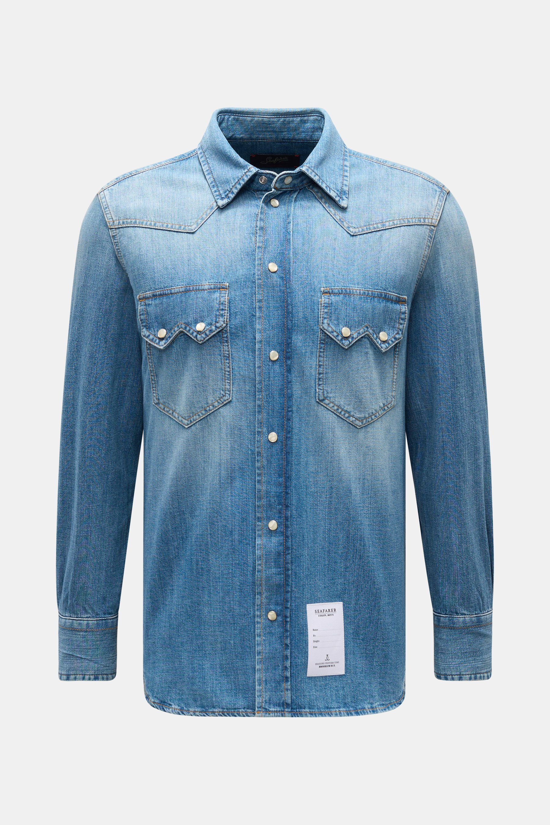 Seafarer Jeanshemd Kent-Kragen 'Marlon' rauchblau