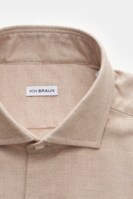 von Braun Casual shirt shark collar beige