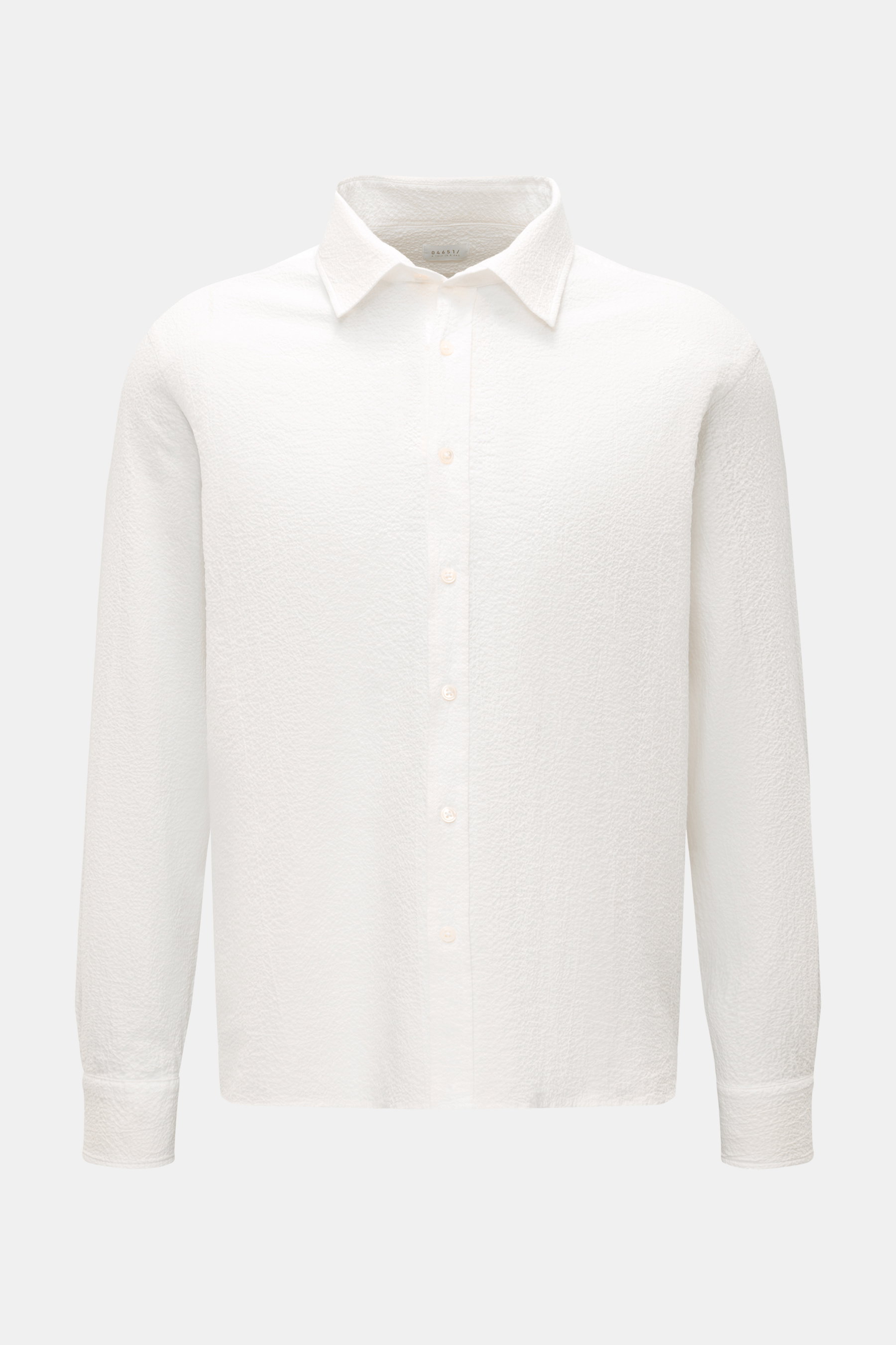 Casual Hemd 'Seersucker Shirt' Kent-Kragen weiß
