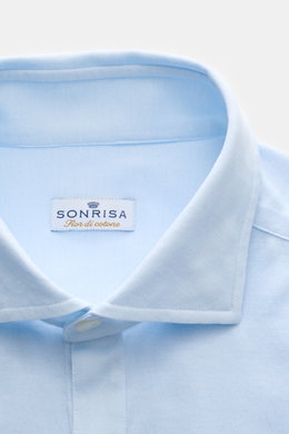 Sonrisa Popover-Hemd Haifisch-Kragen hellblau