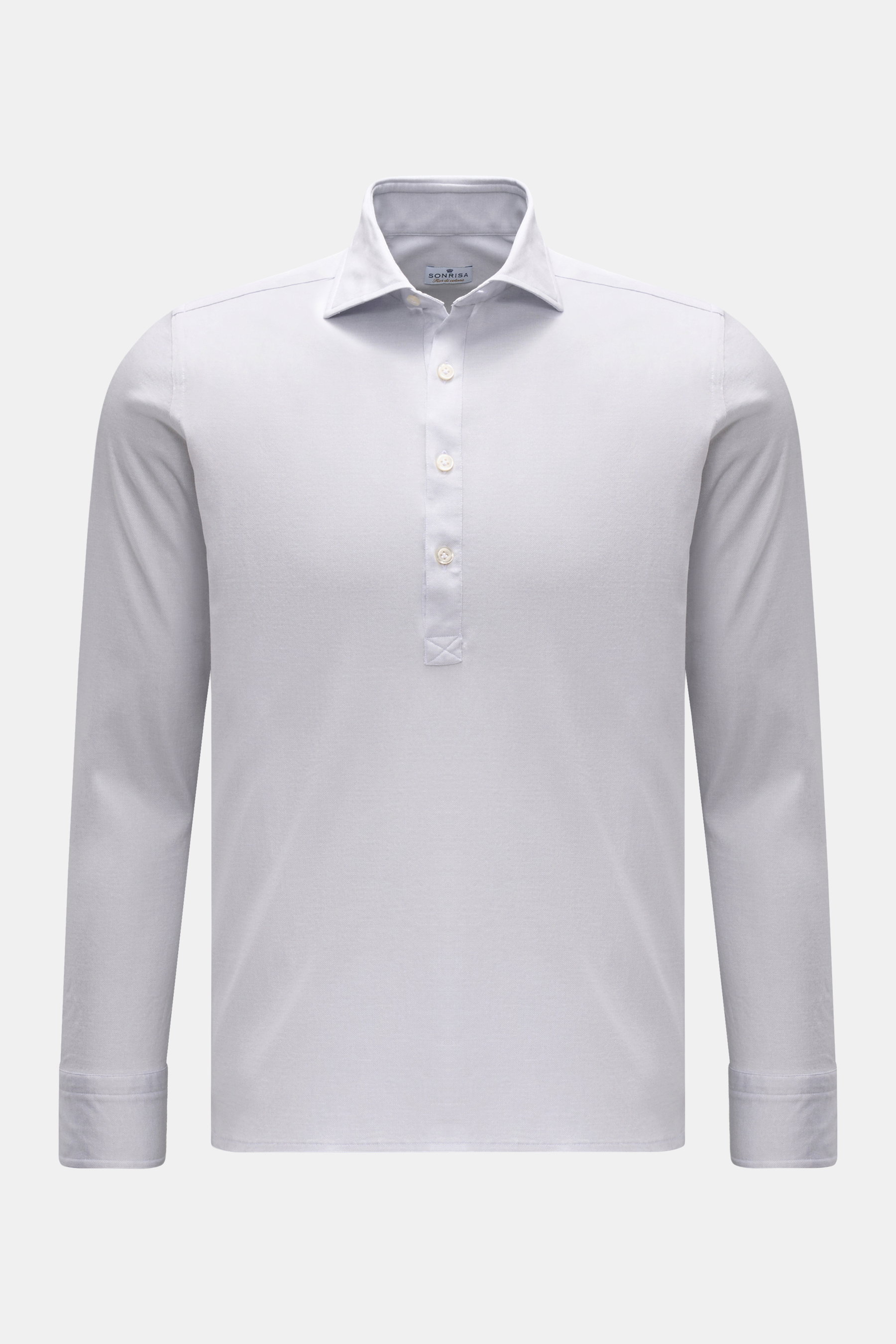 Popover shirt shark collar pastel blue