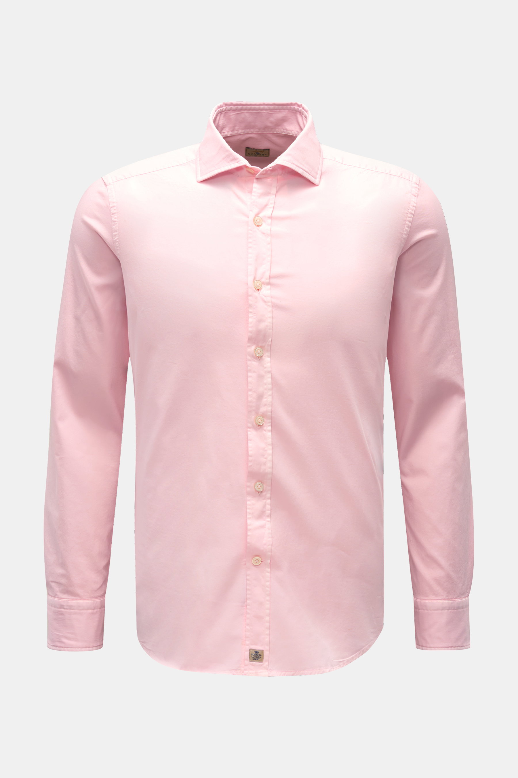 Casual Hemd Haifisch-Kragen rosé