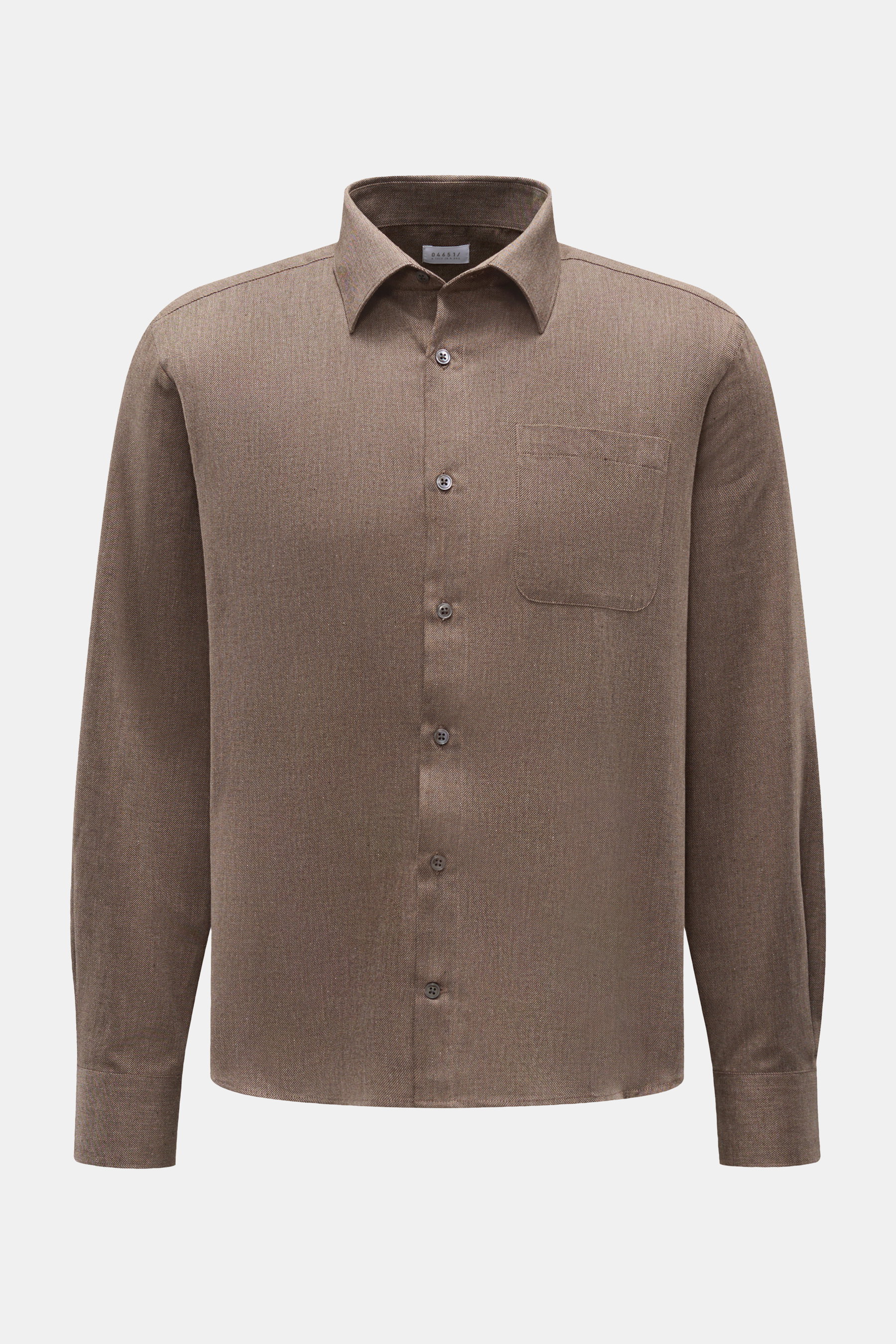 Casual Hemd 'Rustic Shirt' Kent-Kragen braun