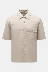Maison Kitsuné Short sleeve shirt Kent collar beige