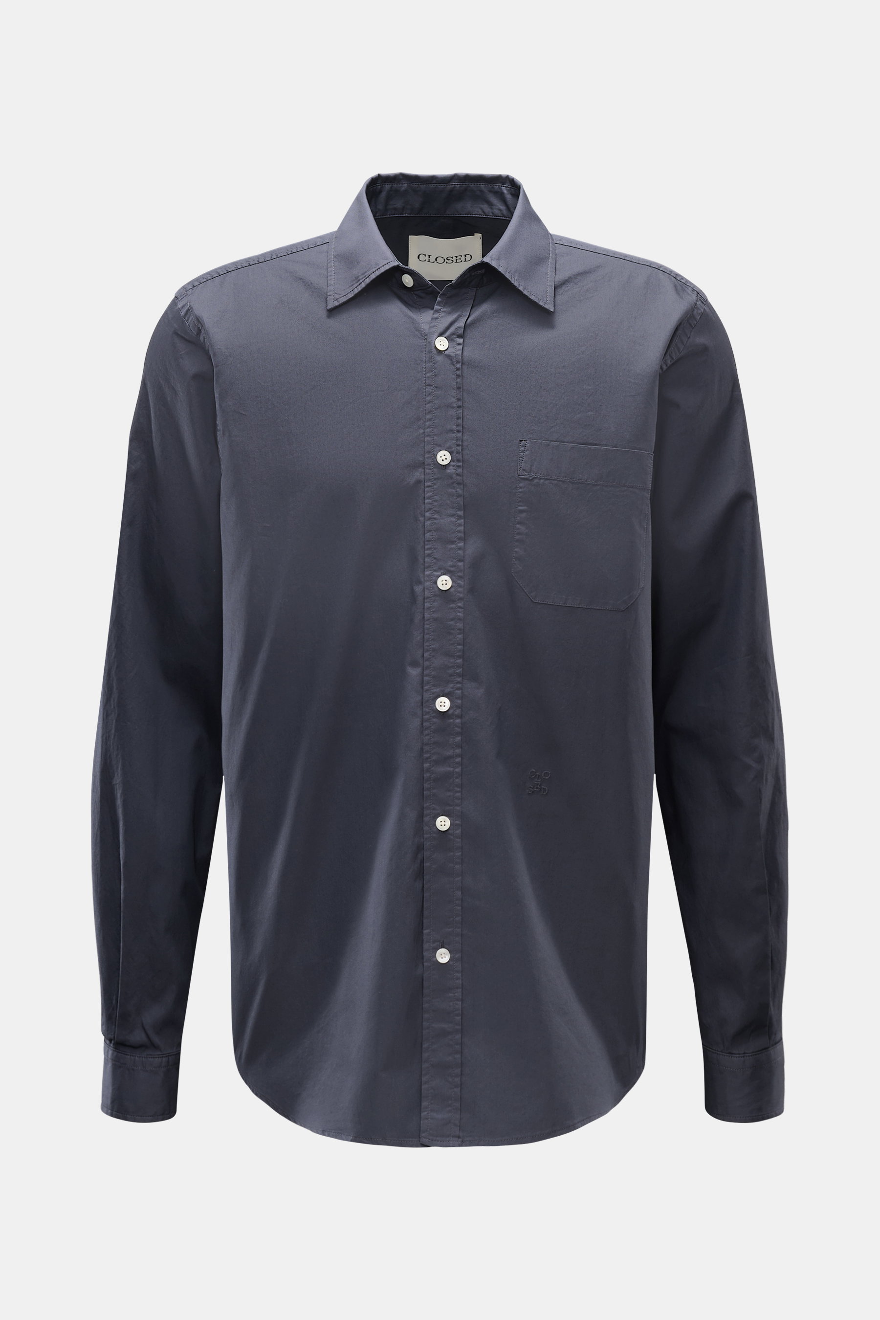 Closed Casual Hemd Kent-Kragen graublau