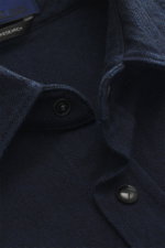 Alt tag (124 characters): Close-up front view of Stone Island Casual Shirt 'Indigo Denim' navy in cotton twill with snap buttons and tonal stitching.

Description: 
<p>Cool essential for winter: The sturdy shirt made of cotton twill by STONE ISLAND belong