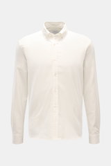 Frontale Aufnahme des offwhite 04651/ A trip in a bag Flanellhemd Button-Down-Kragen mit weichem Griff, Regular Fit, Knopfleiste und Sportmanschette.
