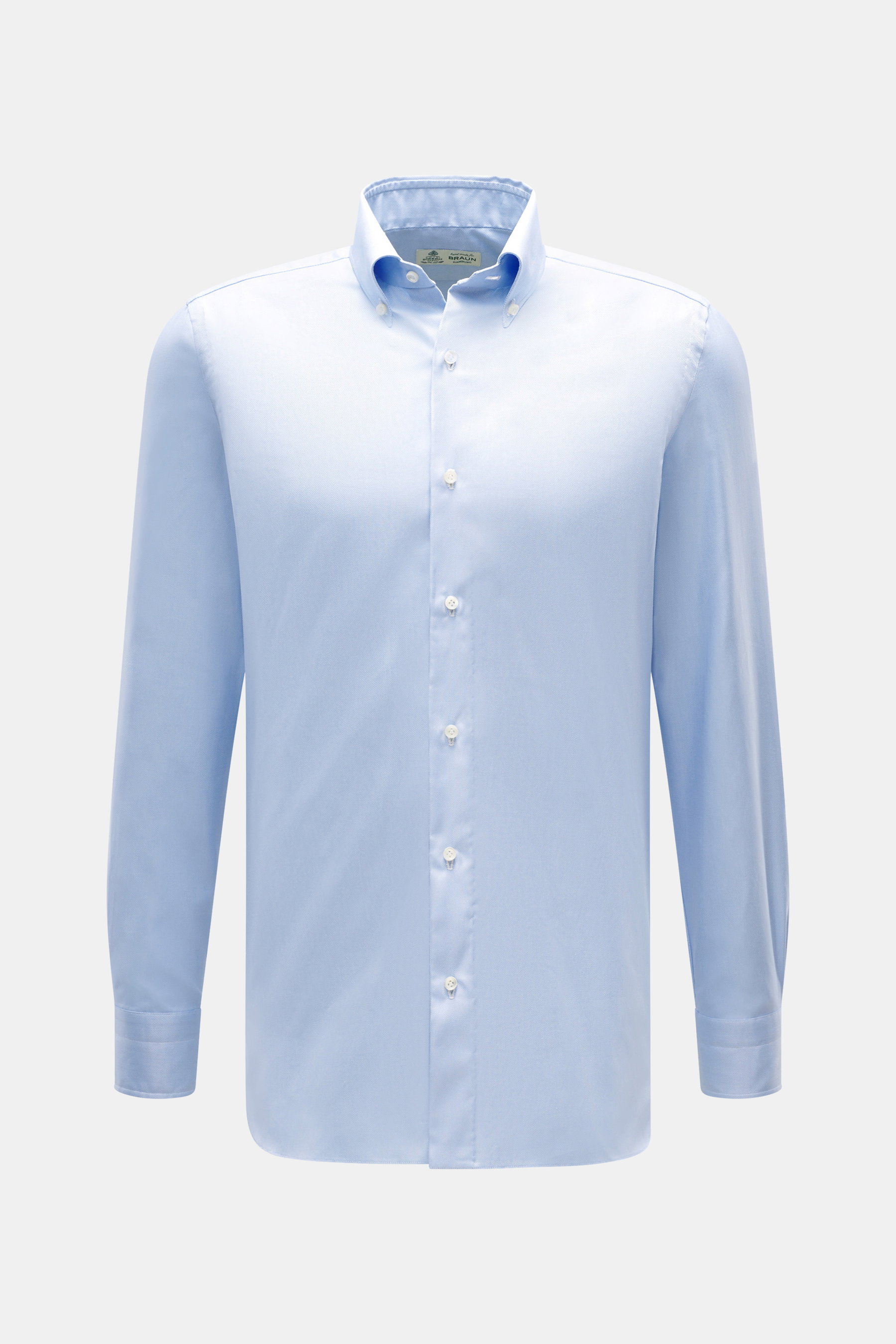 Borrelli Oxford-Hemd 'Gable' Button-Down-Kragen hellblau
