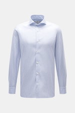Front view of Giampaolo Casual shirt shark collar dark blue/white checkered, slim fit with French button placket and classic sport cuff.

Description: 
<p>A true all-rounder from shirt expert GIAMPAOLO: With this handmade shirt made of pure cotton and a f