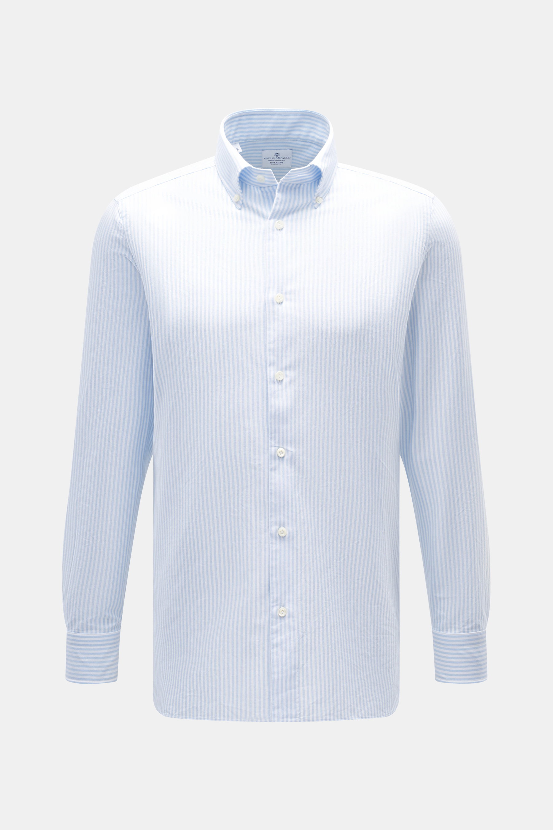 Giampaolo Oxford-Hemd Button-Down-Kragen hellblau/weiß gestreift