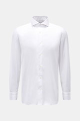 Giampaolo Casual Hemd Haifisch-Kragen weiß