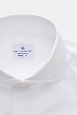 Giampaolo Casual Hemd Haifisch-Kragen weiß