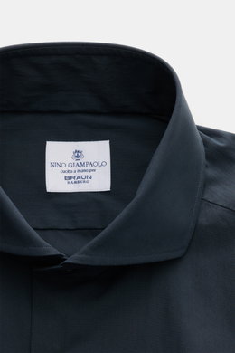 Giampaolo Casual-Hemd Haifisch-Kragen navy