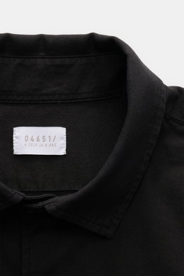 04651/ A trip in a bag Casual Hemd 'Winter Cotton' Kent-Kragen schwarz