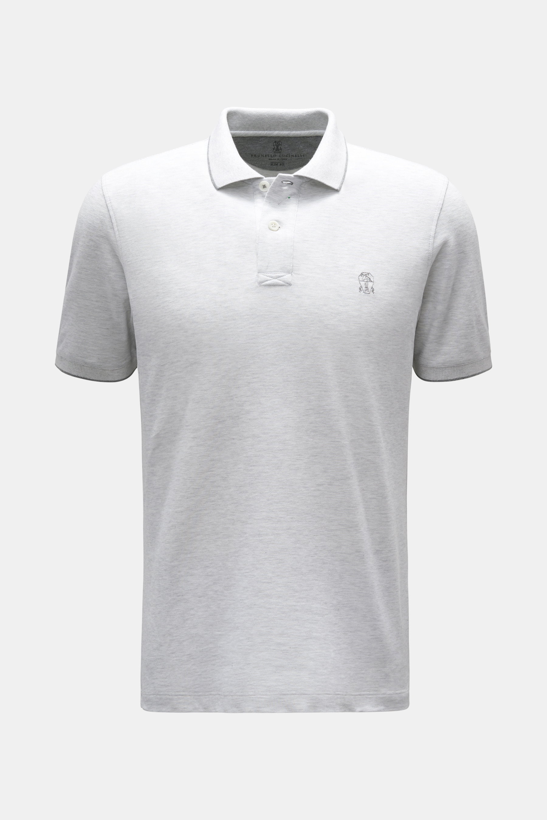 Brunello Cucinelli Poloshirt hellgrau
