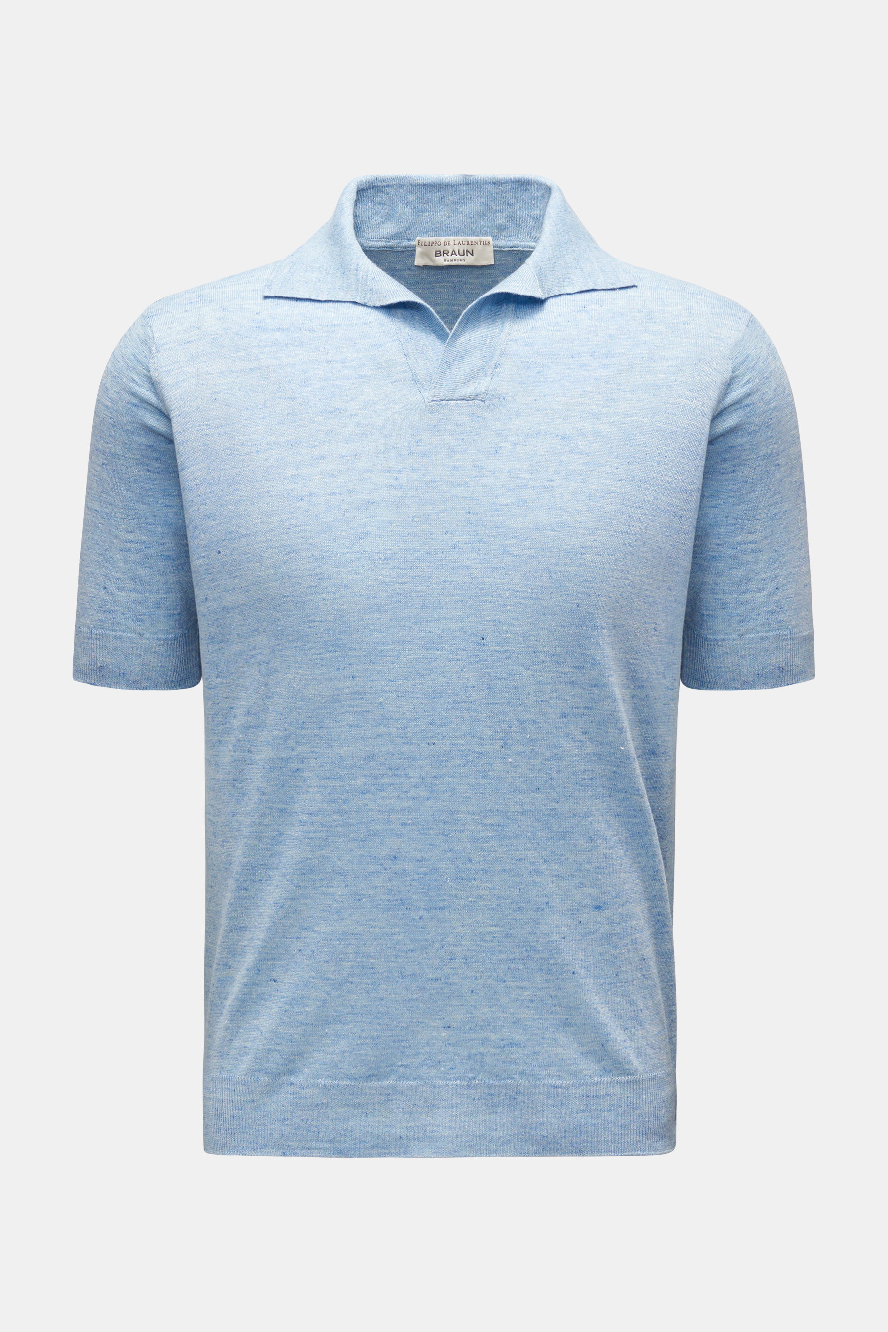 Filippo de Laurentiis Kurzarm-Strickpolo hellblau