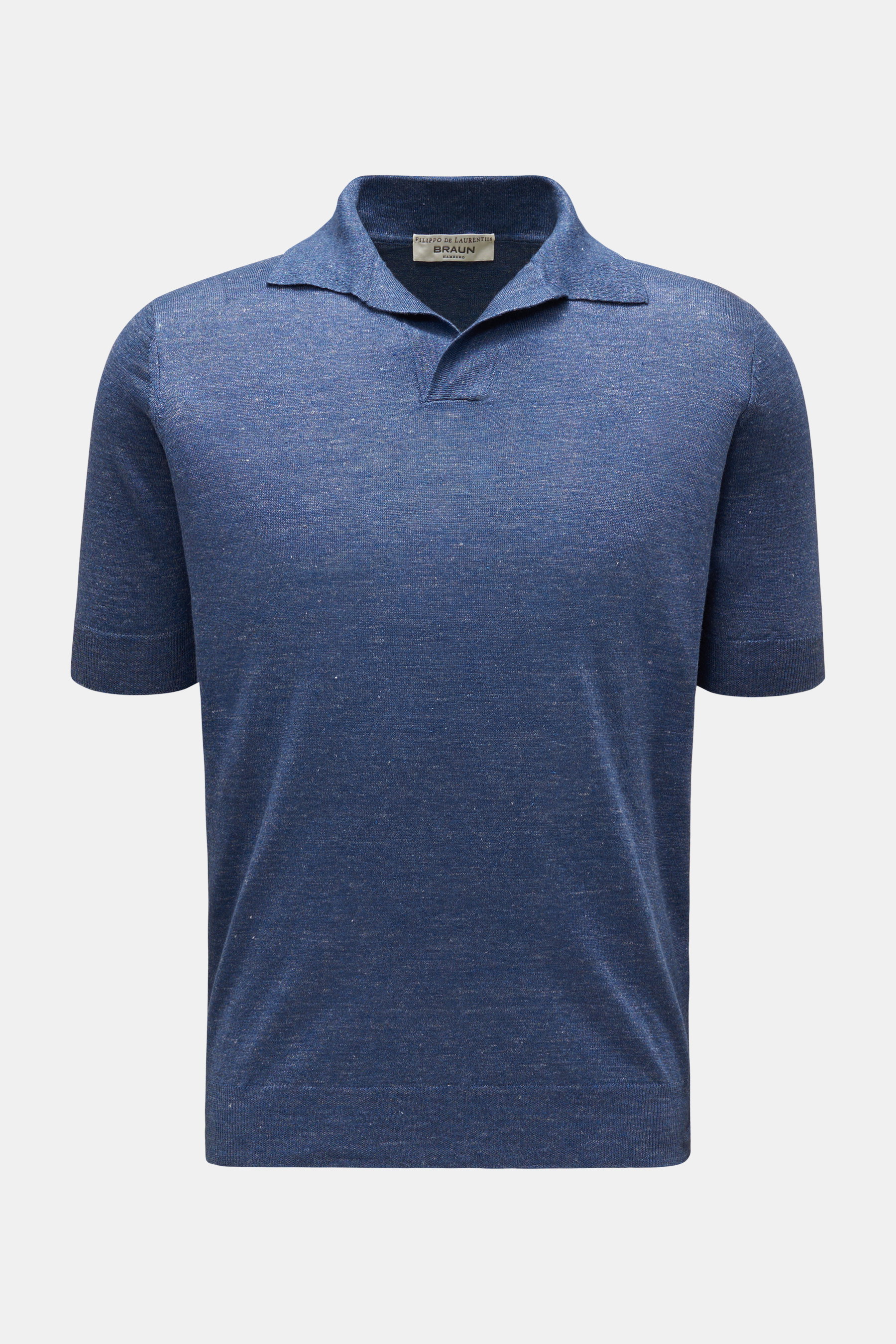 Filippo de Laurentiis Kurzarm-Strickpolo graublau