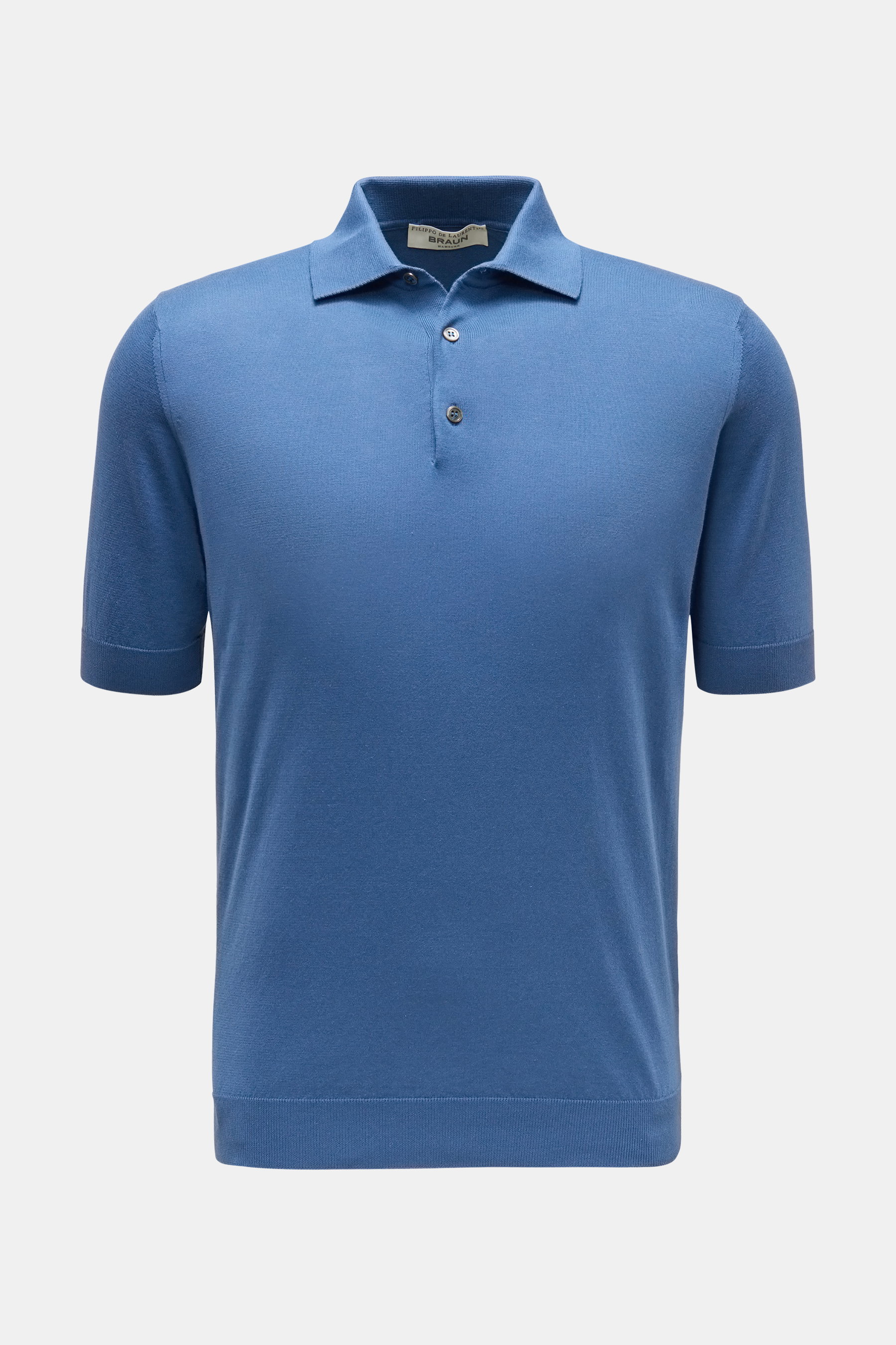 Filippo de Laurentiis Kurzarm-Strickpolo graublau