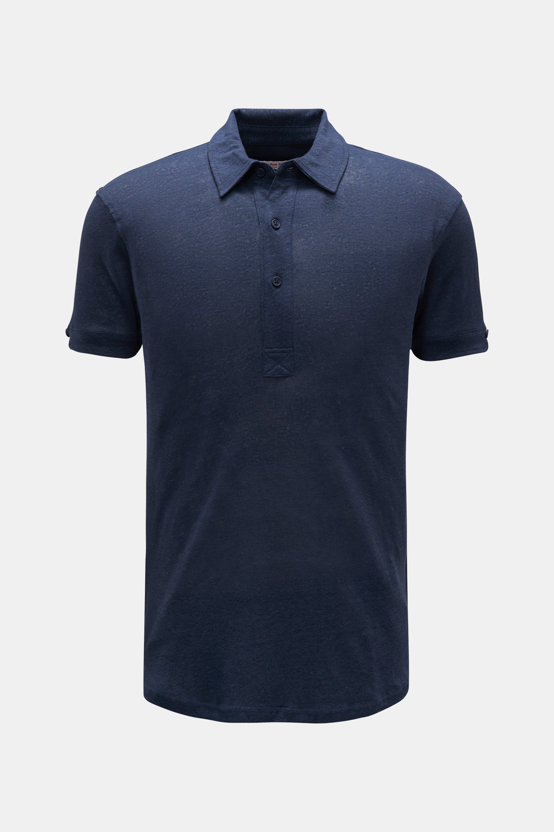 Orlebar Brown Leinen-Poloshirt 'Sebastian Linen' navy