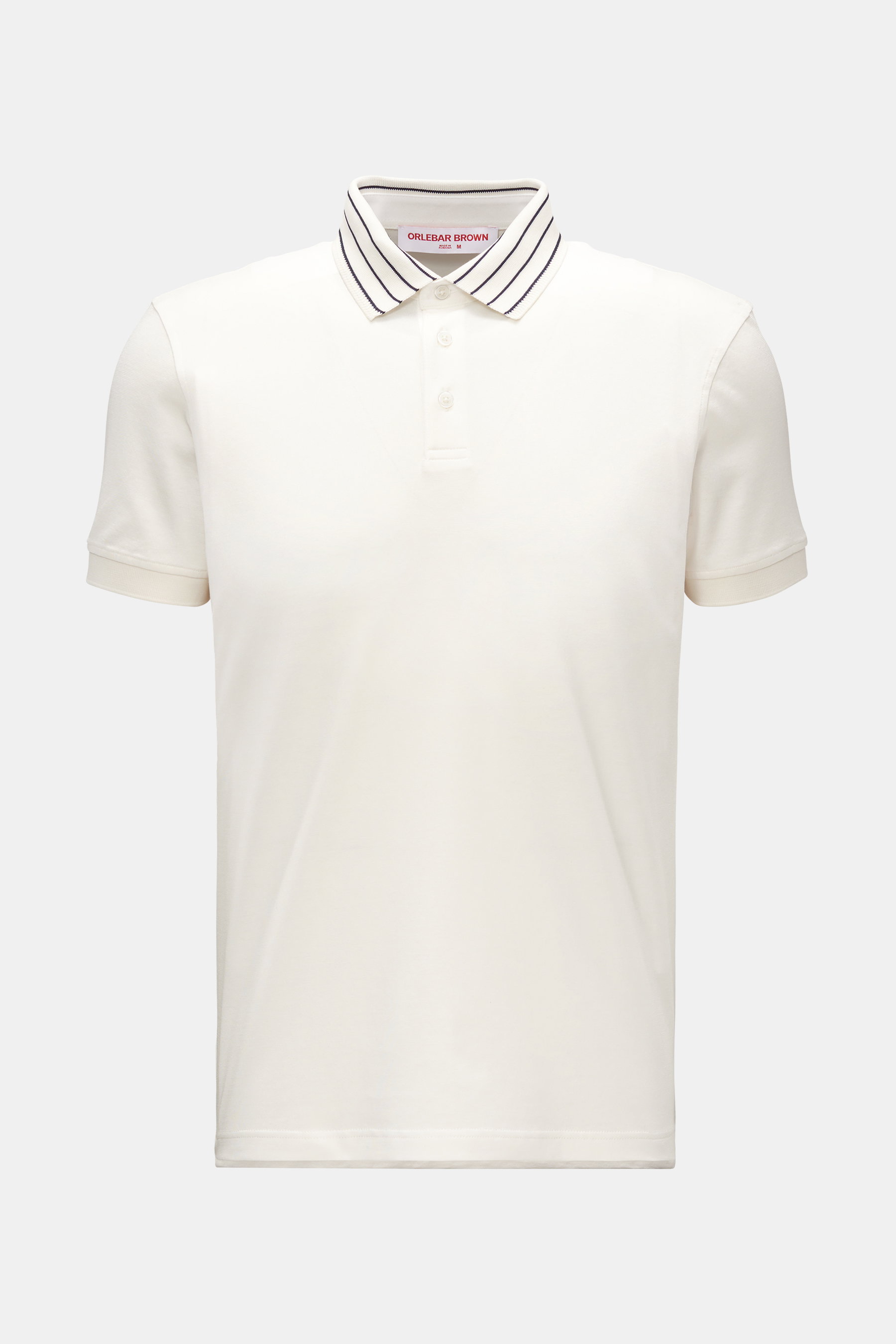 Orlebar Brown Jersey-Poloshirt 'Dominic Stripe Rib' offwhite