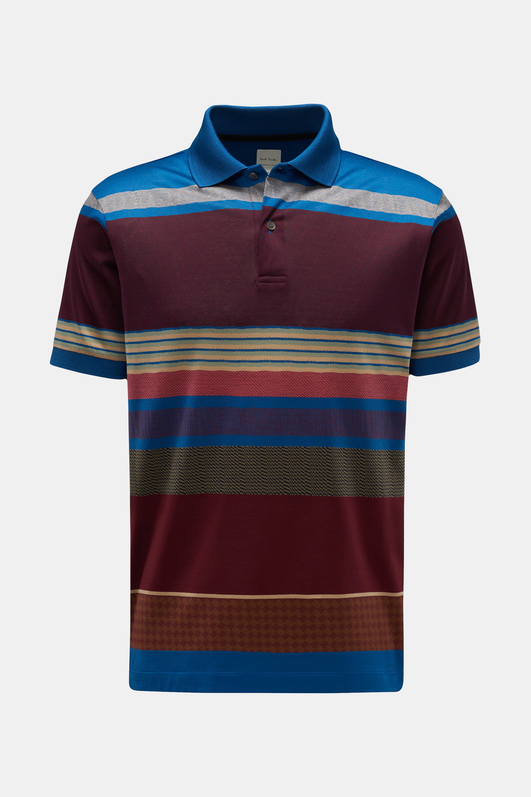 Paul Smith Poloshirt petrol/bordeaux gemustert
