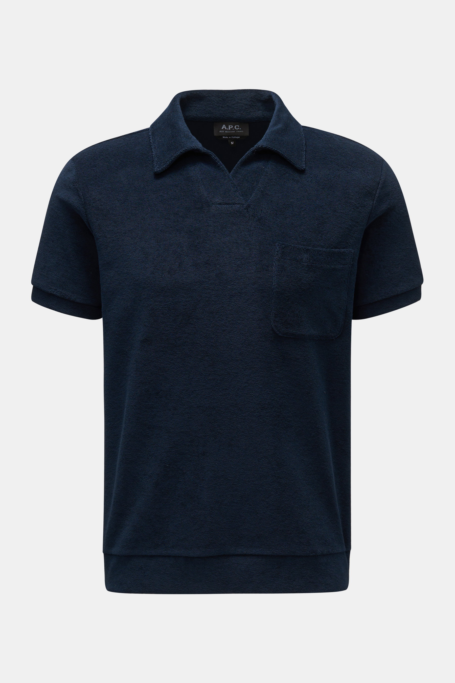 A.P.C. Frottee-Poloshirt 'Augustino' dark navy
