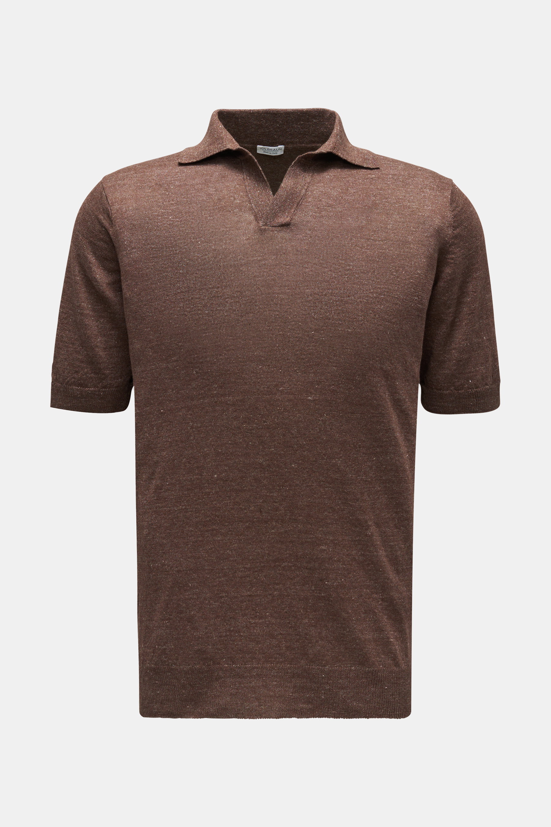 von Braun Kurzarm-Strickpolo braun