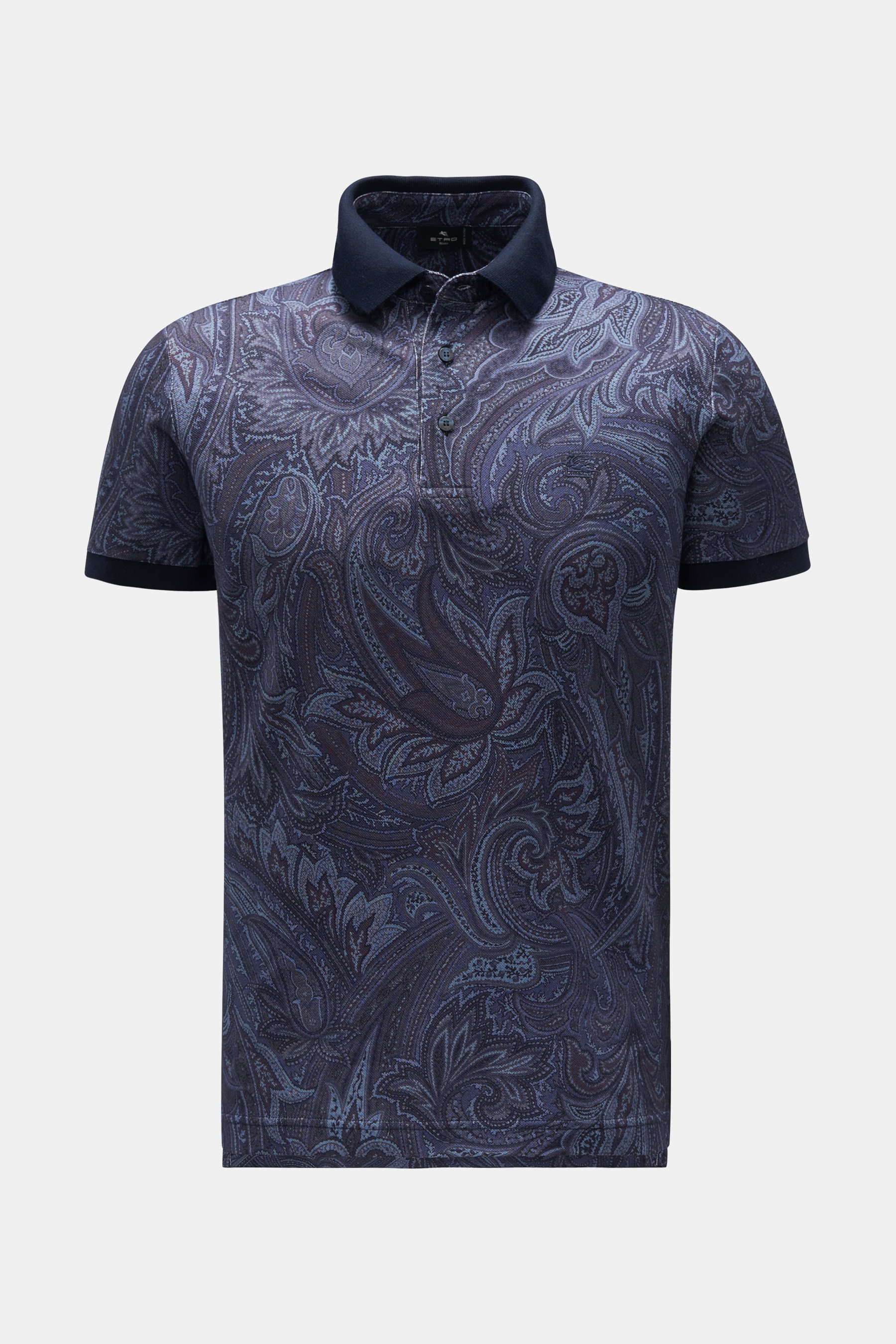 Etro Poloshirt dunkelblau gemustert