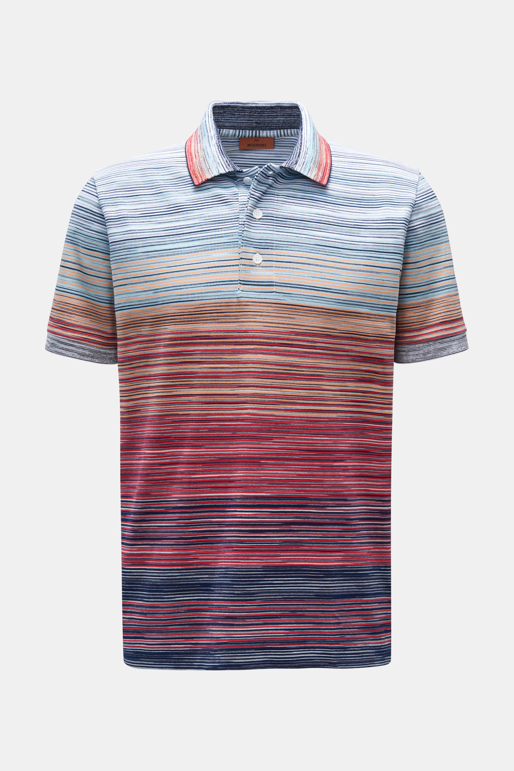 Missoni Poloshirt rot/hellblau/navy gestreift
