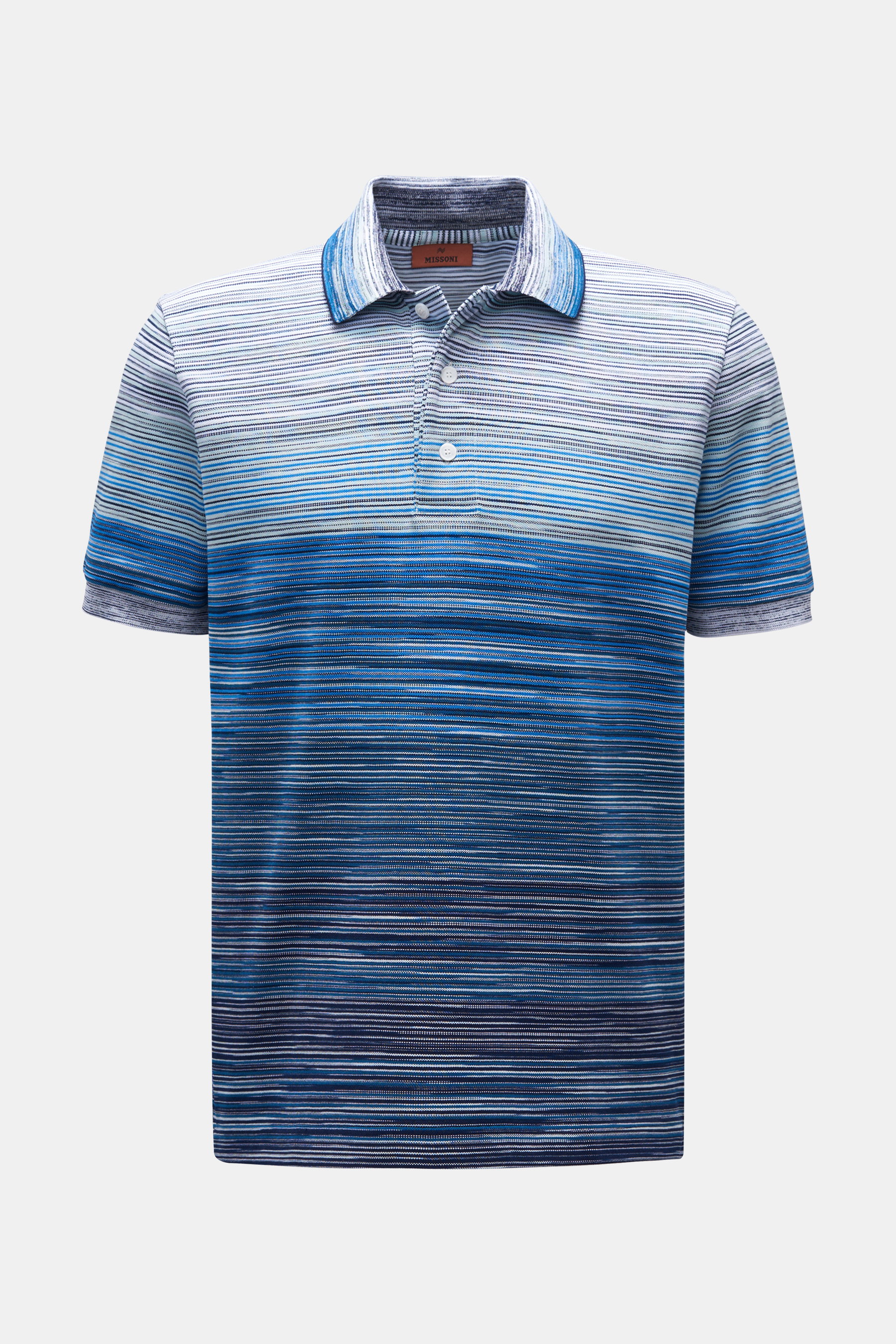 Missoni Poloshirt blau/hellblau/navy gestreift