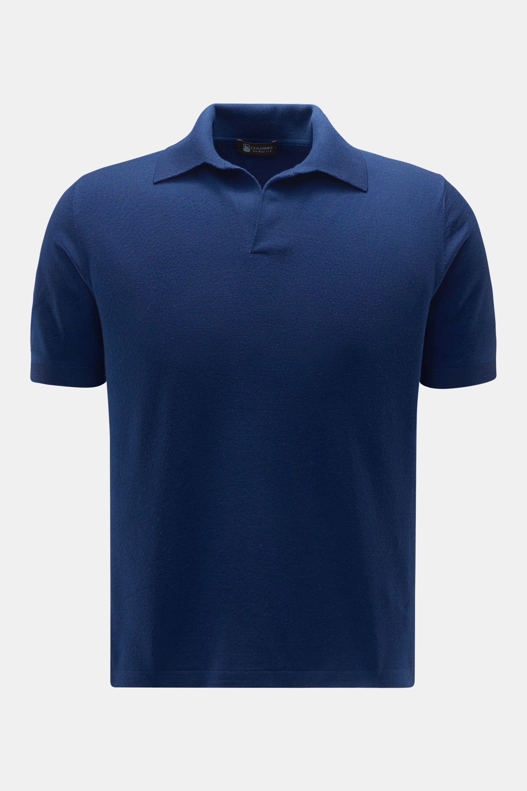 Colombo Kid-Wool Kurzarm-Strickpolo dunkelblau