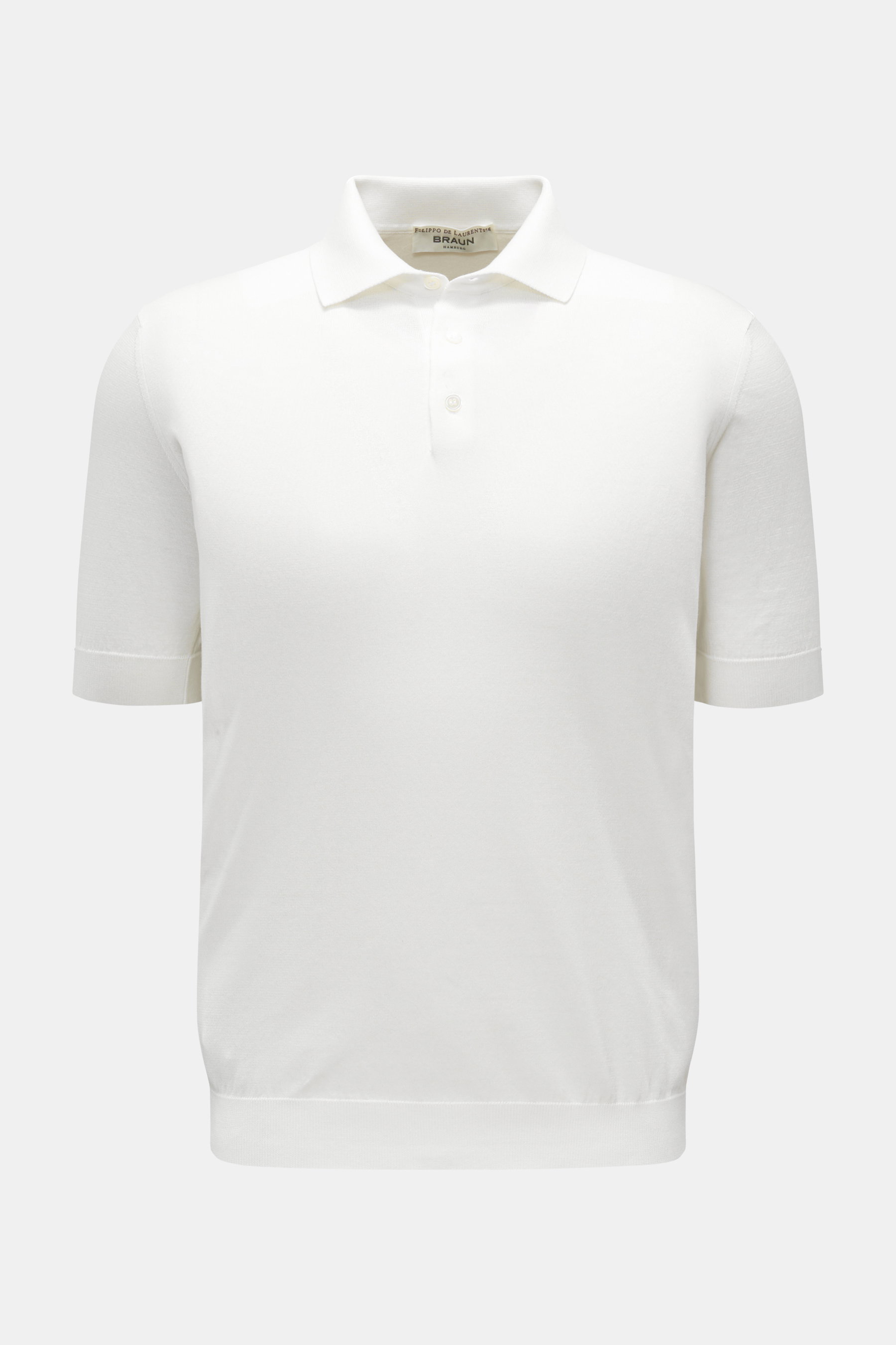 Filippo de Laurentiis Kurzarm-Strickpolo offwhite