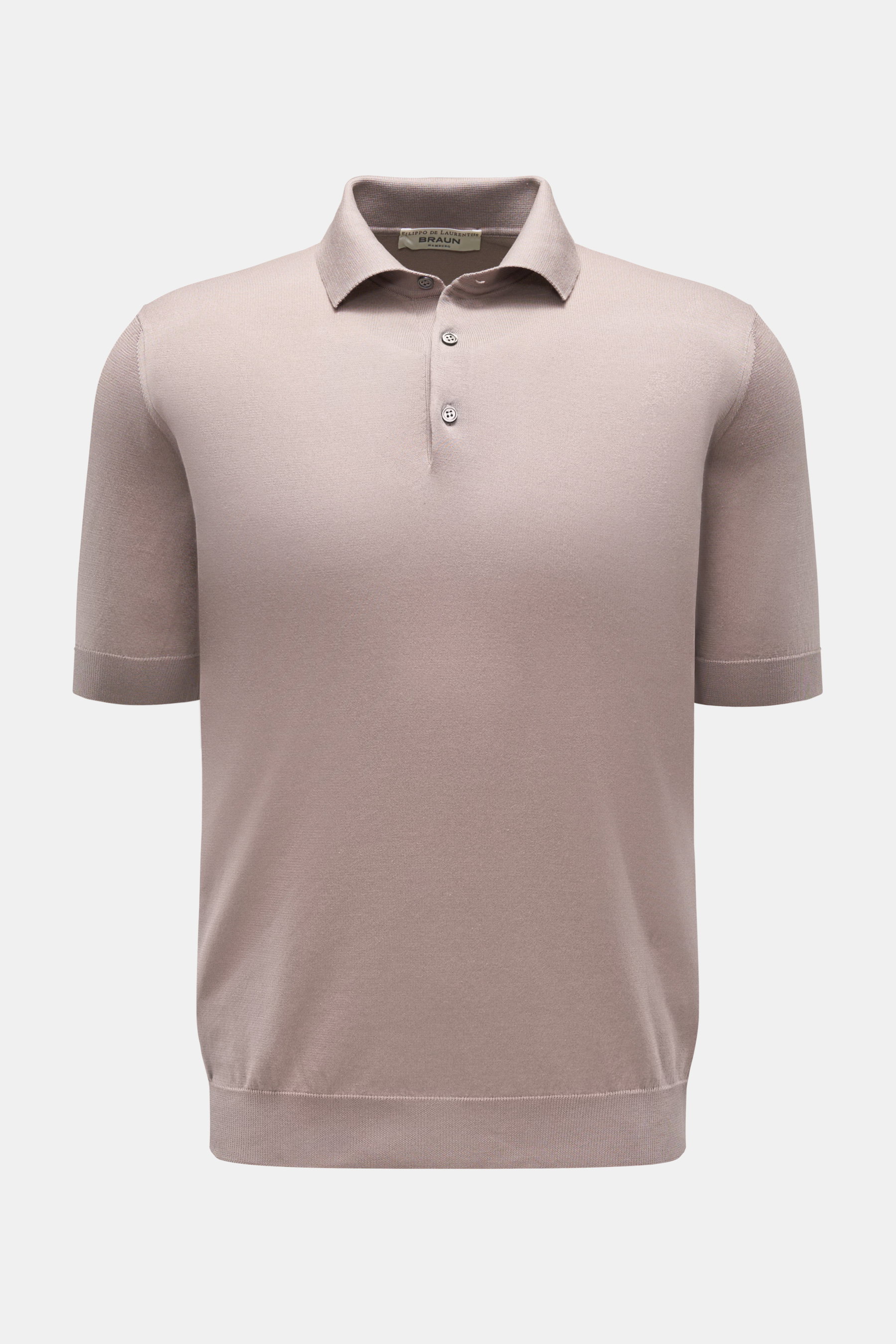 Filippo de Laurentiis Kurzarm-Strickpolo taupe