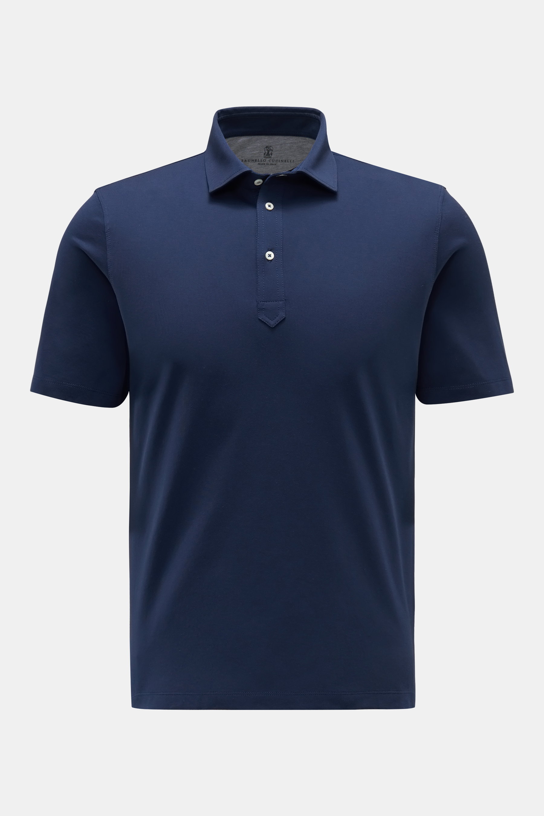Brunello Cucinelli Jersey-Poloshirt dunkelblau